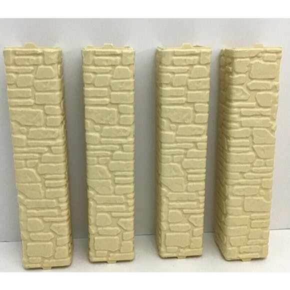 Little Tikes Blue Roof Dollhouse Stone Pillars Columns Vintage Replacement Parts